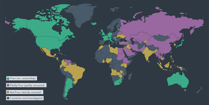 Global Net Freedom Map