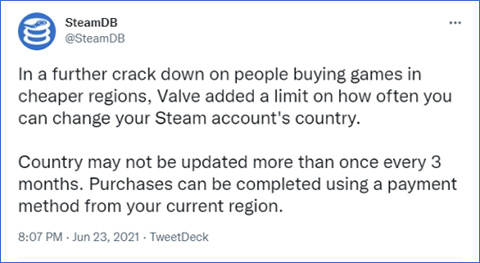 SteamDB’s note on changing Steam country