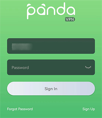 PandaVPN Log-in