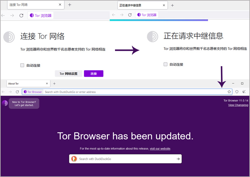 运行使用 Tor browser