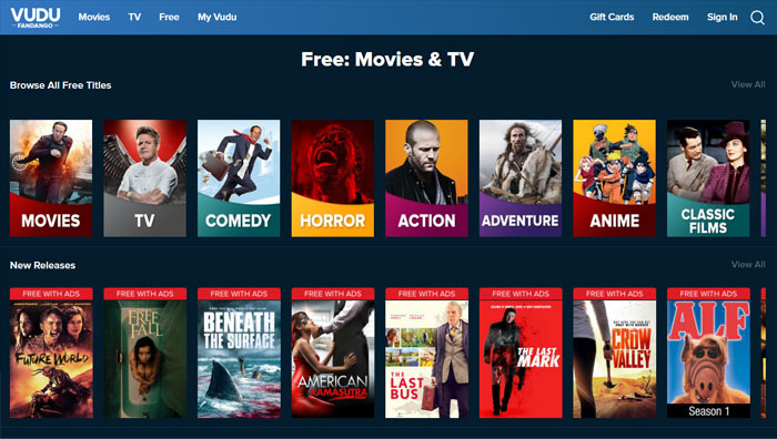 Top 20 free discount streaming movie sites