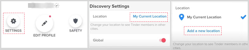 Change Tinder's current location