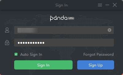 Sign in to PandaVPN