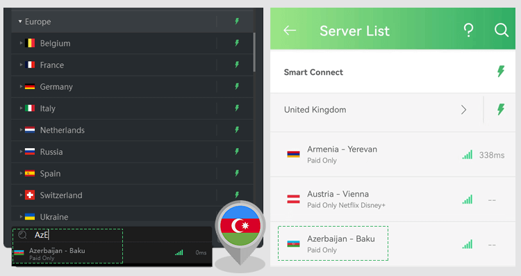Azerbaijan Baku VPN server